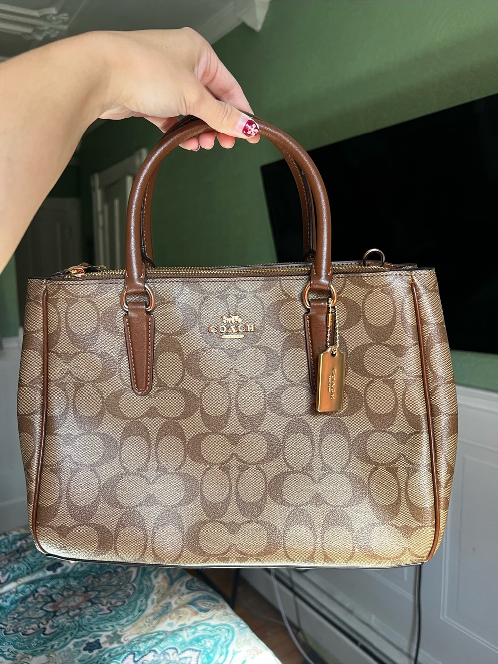 Coach Surrey Carryall Handbag In Signature Canvas - F67026